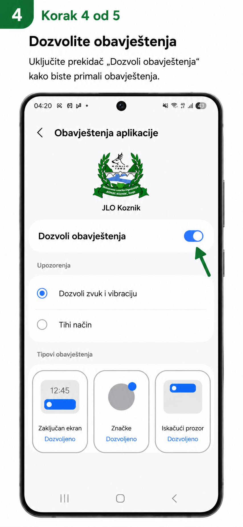 Obavještenja su uključena